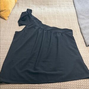 Elegant Black One-Shoulder Blouse